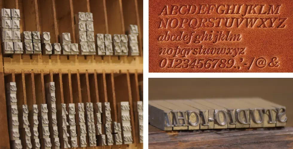 神戸のプレゼント・ギフトは工房壱の名入れ刻印ヌメ革（レザー）製品・数字・アルファベット