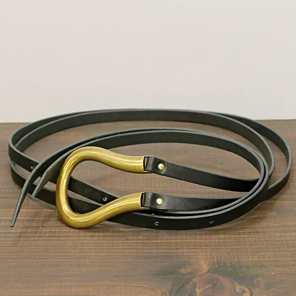 ギフト・プレゼントに日本製オリジナルレトロな柄のヌメ革オーダーベルト