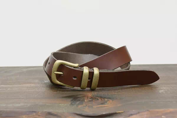 ギフト・プレゼントにサルカン2個を付けるオプション付きの真鍮バックルベルトのオーダー製作