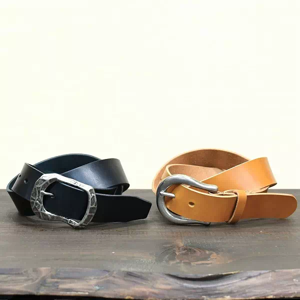 ギフト・プレゼントにバックル持ち込みで幅広の植物タンニン鞣し革でレザーベルトのオーダー製作