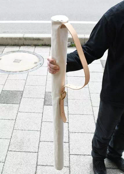 オーダーメイドのプレゼントやギフトに蕎麦打ち棒を4本入れる専用バッグを6号帆布でオーダー製作